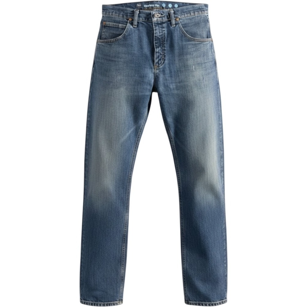 Wrangler Cowboy Cut Mens Jeans 35x30 Medium Wash Straight Leg Denim 1036MAVMR